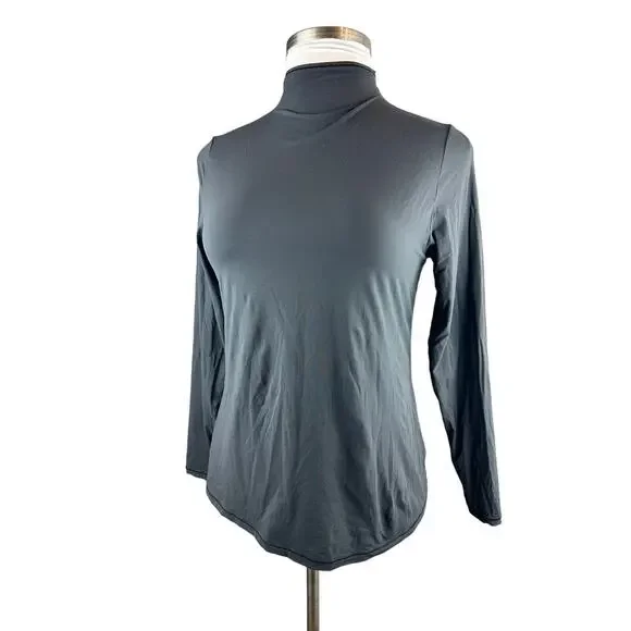SKIMS Fits Everybody Turtleneck Top Black Onyx Stretch Skims Womens Plus Size 3X - Picture 2 of 11